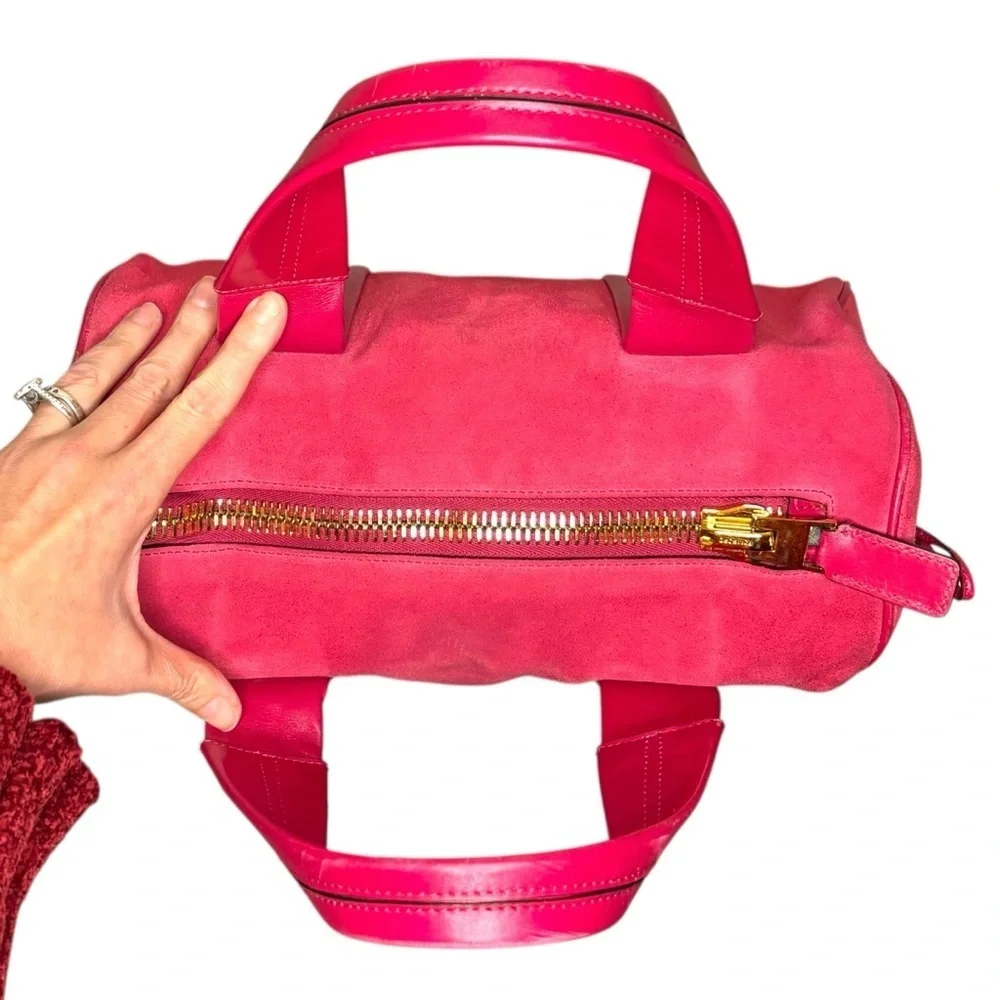 Tom Ford | Rare Suede Zip-Trim Duffel | Fuchsia Pink | 12”